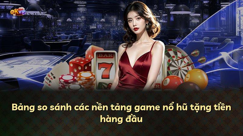 Bảng so sánh các nền tảng game nổ hũ tặng tiền hàng đầu